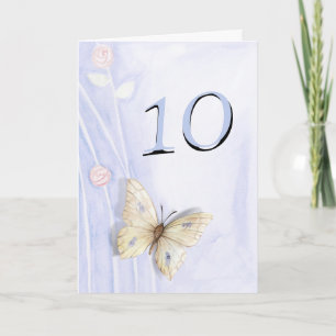 Schmetterling und Rose Karte