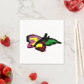 Schmetterling und Rose Serviette (Beispiel)