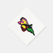 Schmetterling und Rose Serviette (Ecke)