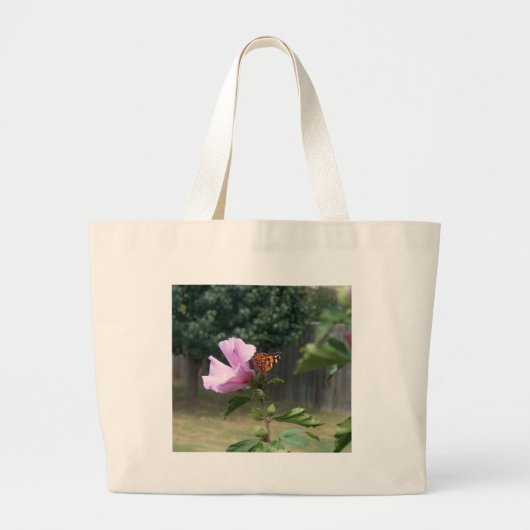 Schmetterling und Rose Sharons Jumbo Stoffbeutel (Vorne)