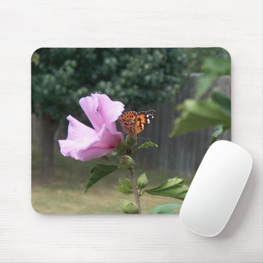 Schmetterling und Rose Sharons Mousepad (Mit Mouse)