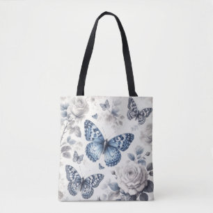 Schmetterling und Rose Tasche