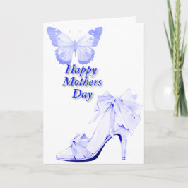 Schmetterling und Schuhe in Blau Karte