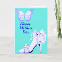 Schmetterling und Schuhe in Blau und Aquamarin