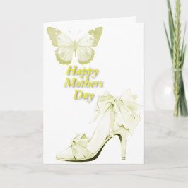 Schmetterling und Schuhe in Gelb Karte