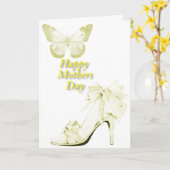 Schmetterling und Schuhe in Gelb Karte (Gelbe Blume)