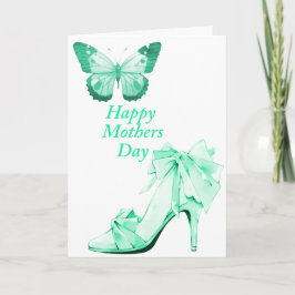 Schmetterling und Schuhe in Grün Karte