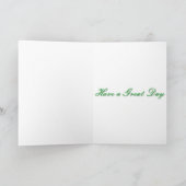 Schmetterling und Schuhe in Grün Karte (Innenseite)