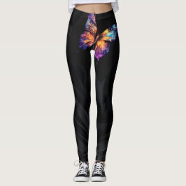 Schmetterling und schwarze Leggings