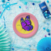 Schmetterling und Sonne für Papierplatte Pappteller (Party)