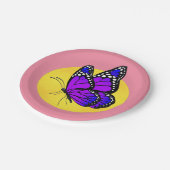 Schmetterling und Sonne für Papierplatte Pappteller (Schrägansicht)