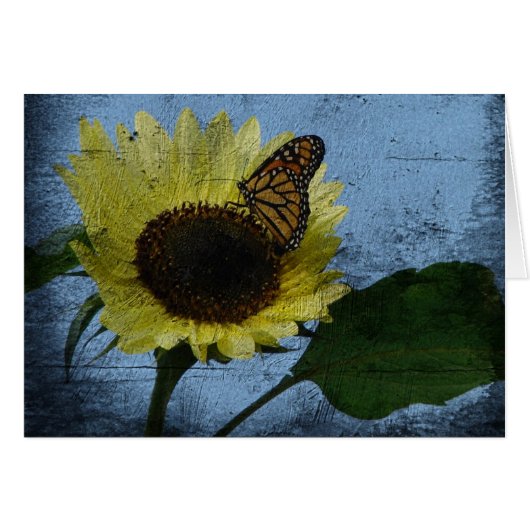Schmetterling und Sonnenblume (Vorderseite (Horizontal))