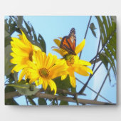 Schmetterling und Sonnenblume Fotoplatte (Vorderseite)