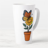 Schmetterling und Sonnenblume Milchtasse (Rechte Ecke)