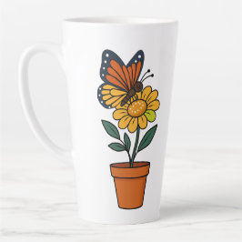 Schmetterling und Sonnenblume Milchtasse