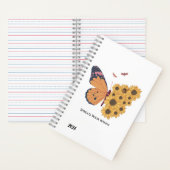 Schmetterling- und Sonnenblumen-Spiralblock Notizblock (Innen)