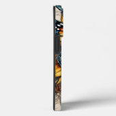 Schmetterling und Sonnenblumenmonogramm Case-Mate iPhone Hülle (Rückseite / Rechts)