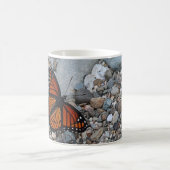 Schmetterling und Steine Kaffeetasse (Mittel)