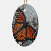 Schmetterling und Steine Keramikornament (Links)