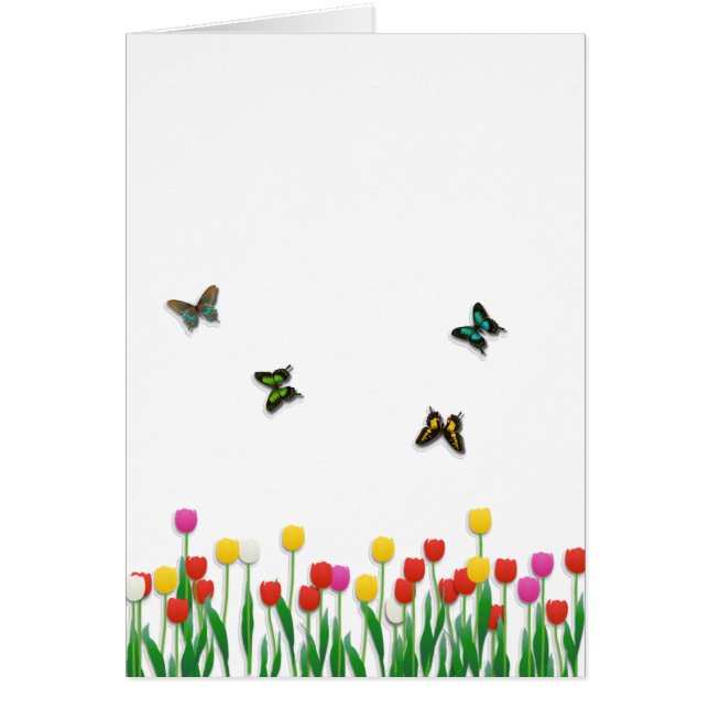 Schmetterling und Tulpen (Vorne)
