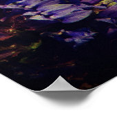 Schmetterling und violette Blumen Poster (Ecke)