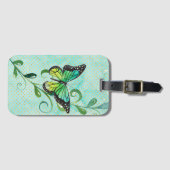 Schmetterling und Weinkern Gepäckanhänger (Vorderseite (Horizontal))