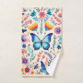 Schmetterling und Wildblume Badhandtuch Set (Handtuch)