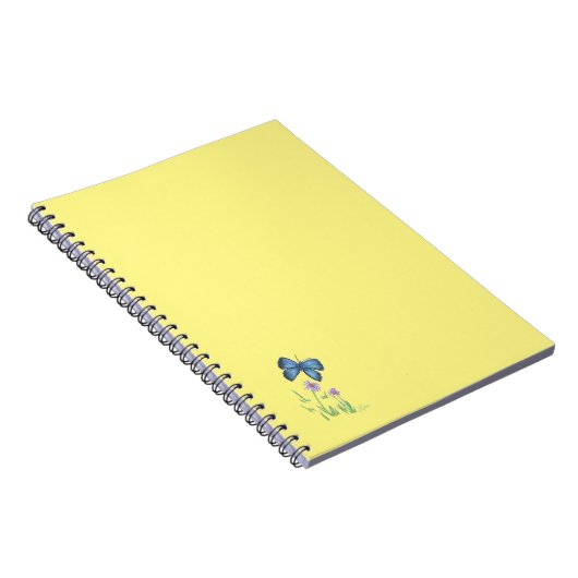 Schmetterling und Wildblume Notebook Notizblock (Rechte Seite)