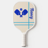 Schmetterling und Wildblume Pickleball Schläger (Rückseite)