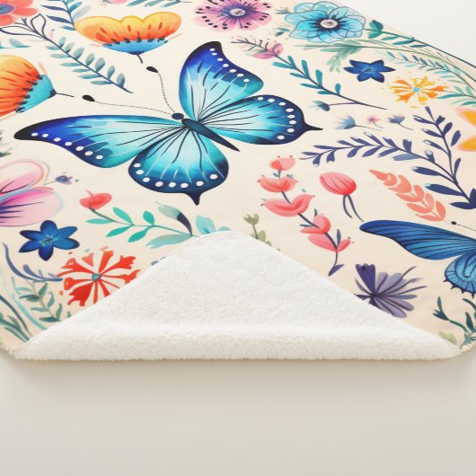 Schmetterling und Wildblume Sherpadecke (3/4)