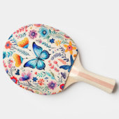 Schmetterling und Wildblume Tischtennis Schläger (Seitenansicht)