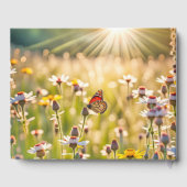 Schmetterling und Wildblumen Gästebuch (Rückseite)