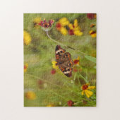 Schmetterling und Wildblumen Puzzle (Vertikal)