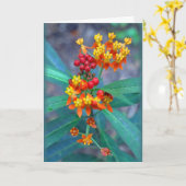 "Schmetterling-Unkraut" Karte (Gelbe Blume)