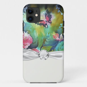 Schmetterling unter den Rosen iPhone 11 Hülle