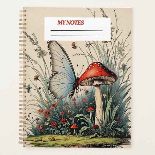 "Schmetterling unter der Blüte" Planer (Vorderseite)