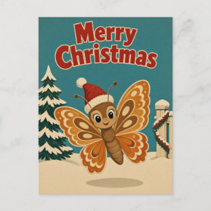 Schmetterling Urlaubs-Garten-Tier Weihnachten Postkarte