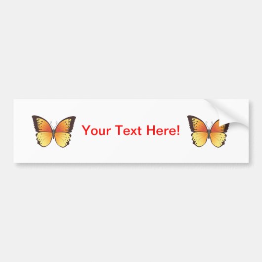 Schmetterling: Vektorillustration: Autoaufkleber (Vorne)