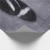 Schmetterling Vintag Schwarz Lila Viktorianische D Geschenkpapier (Ecke)