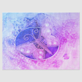 Schmetterling Vintager Romantischer Lila Rosa Deko Seidenpapier