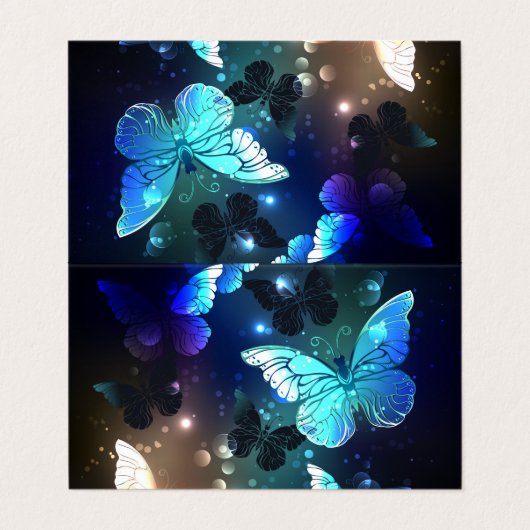 Schmetterling Visitenkarten (Außenseite Aufgefaltet)