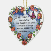 Schmetterling vom Himmel Keramik Ornament (Links)