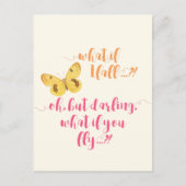 Schmetterling Was ist, wenn ich stürze? - Inspirat Postkarte (Vorderseite)