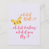 Schmetterling Was ist, wenn ich stürze? - Inspirat Postkarte (Vorderseite)