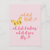 Schmetterling Was ist, wenn ich stürze? - Zitat mi Postkarte (Vorderseite)