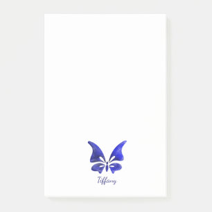 Schmetterling Wasserfarbe blau tief gesättigt Post-it Klebezettel