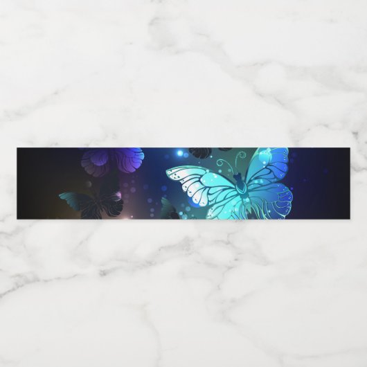 Schmetterling Wasserflaschenetikett (Einzelnes Label)