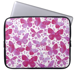 Schmetterling Watercolor Pink Laptop-Hülle Laptopschutzhülle