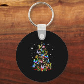 Schmetterling Weihnachtsschaum Frauen Mädchen Weih Schlüsselanhänger (Vorderseite)