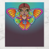 Schmetterling Weinetikett (Einzelnes Label)